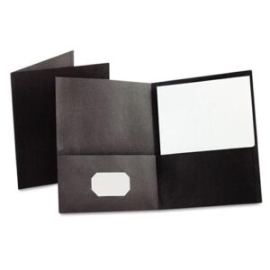 Oxford Twin Pocket Folder 8.5x11 Black