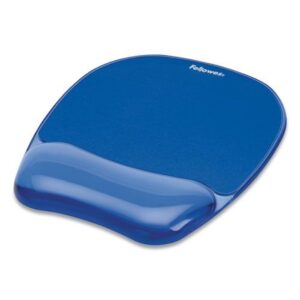 Fellowes Mouse Pad Crystals W Wrist Support Blue
