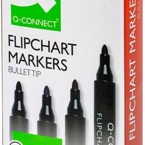 Q Connect Flip Chart Markers Asst Pk/4