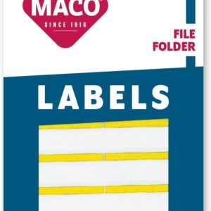 Maco File Folder Labels Yellow Pk/248
