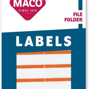 Maco File Folder Labels Orange Pk/248