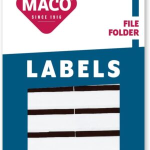 Maco File Folder Labels Black