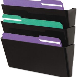 Unv Wall File Black 3 Pack