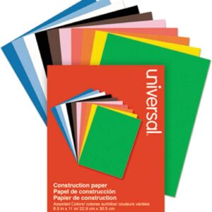 Unv Construction Paper 9x12 Assorted Pk/200