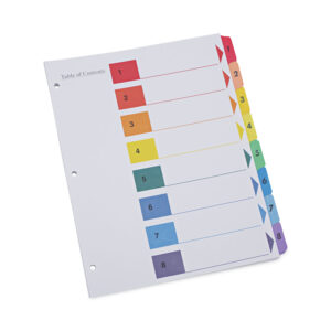 Unv Indexes 1-8 Coloured 6 Sets/Pk