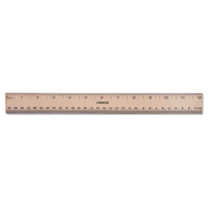 Unv Double Edge Wood Ruler 12"